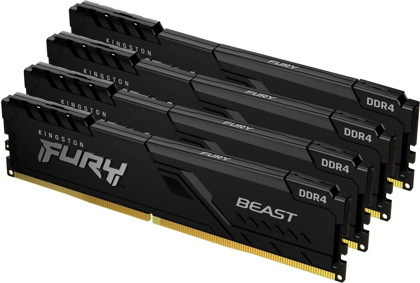 RAM Memorje Kingston FURY Beast KF432C16BBK4/128 128GB (4x32GB) DDR4 3200MHz CL16, e zezë, set 4 copë