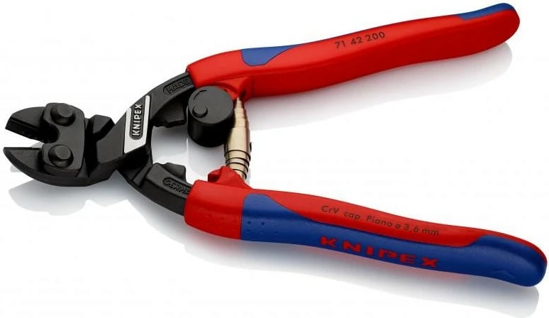 Prerëse teli Knipex 71 42 200, 200mm, kuqe/blu