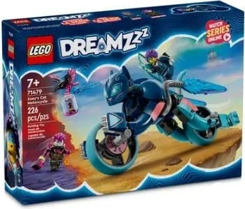 Set LEGO DREAMZzz Cat Motorcycle Zoey 71479, 226 pjesë, për fëmijë, Plastikë