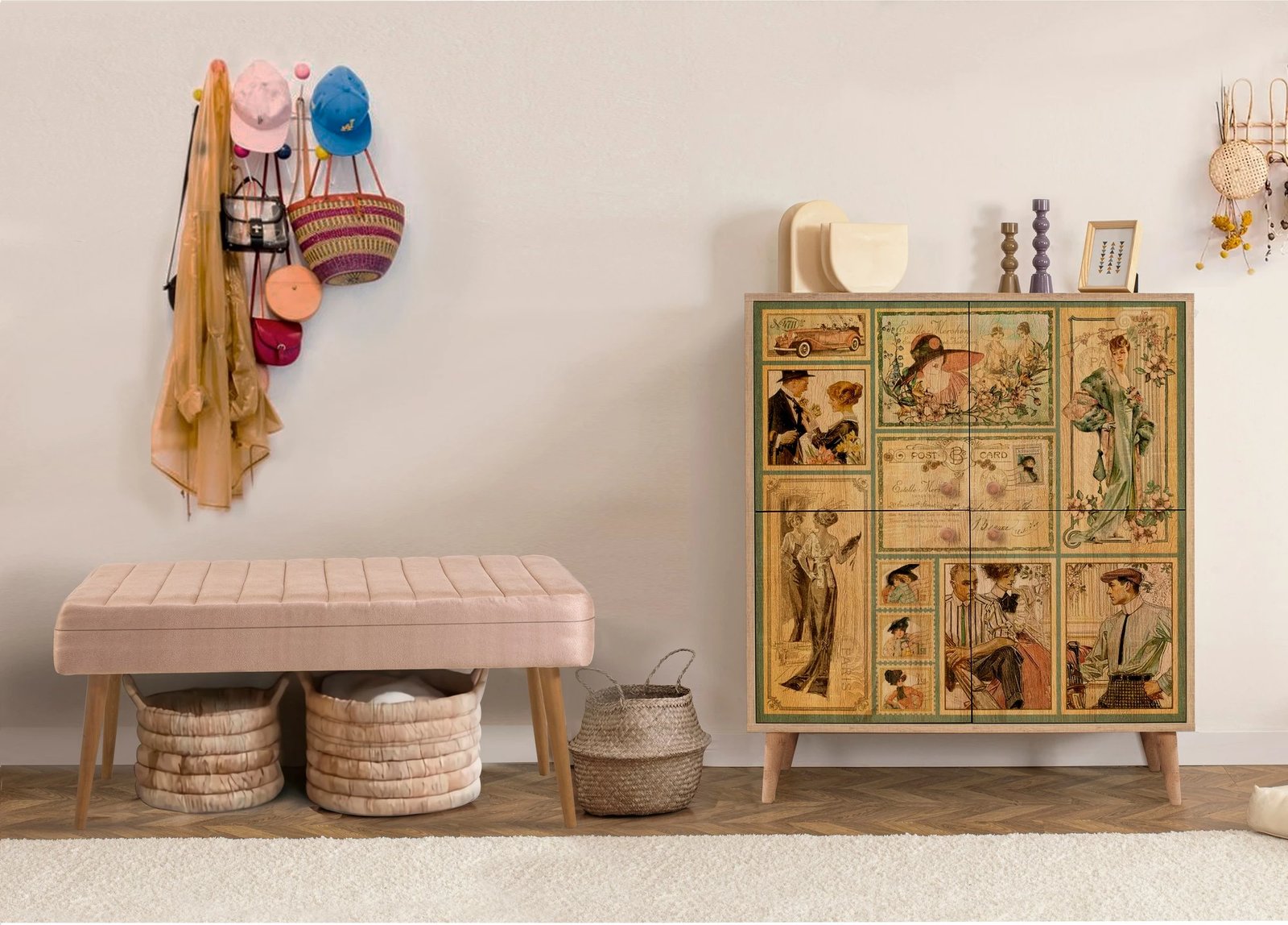 Set mobiljesh për korridor, ngjyrë sonomo dhe stone, Skye Decor, 732-0900