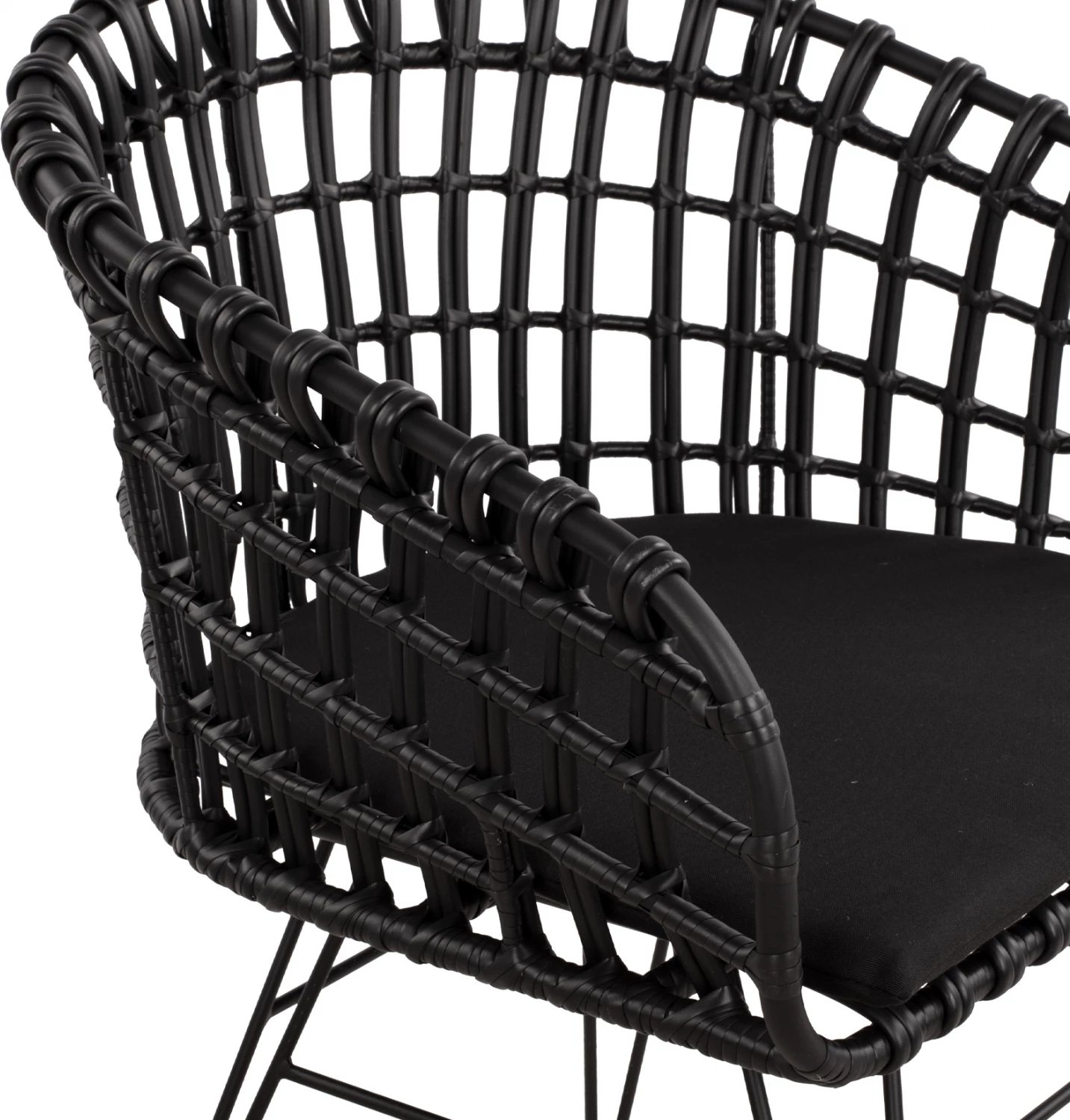 Karrige foleje metalike Allegra FH5456.02, thurje e zezë, 59x56.5x83 cm