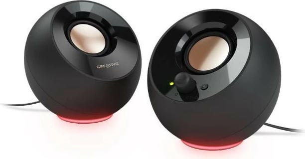 Altoparlantë kompjuteri Creative Labs Pebble SE, 8.8W, USB-C, AUX, të zi