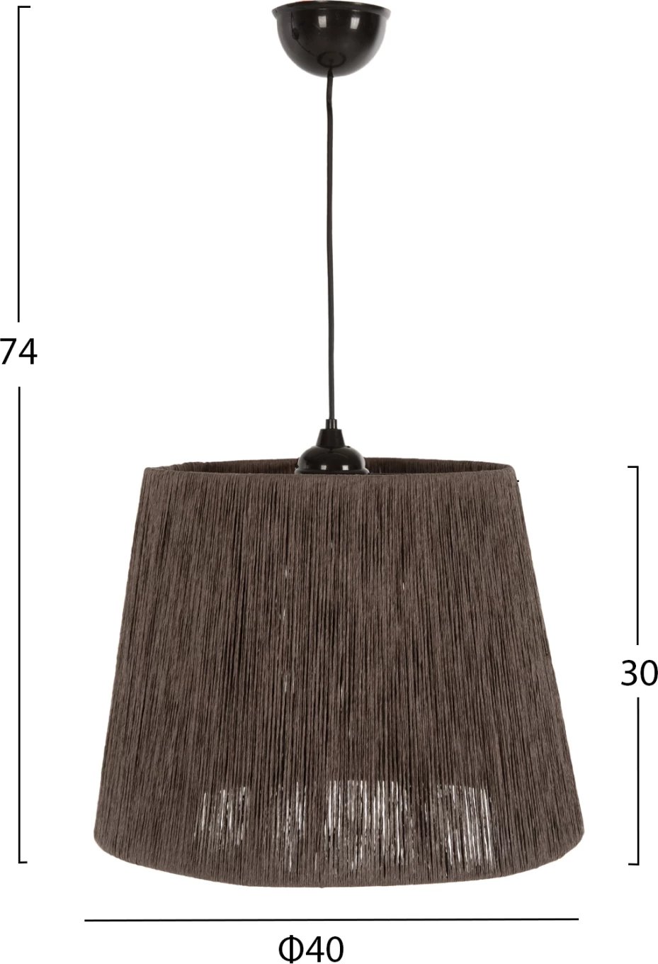 Llambë varëse tavani për brenda, FH7947.01, me kapak prej litari letre ngjyrë kafe, Φ30-40x77H cm