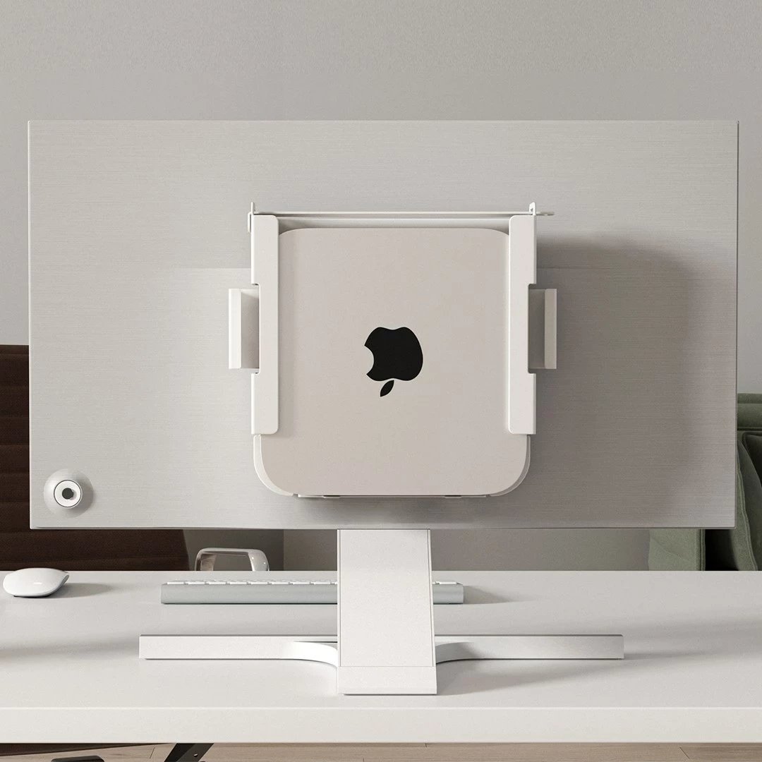 Mbajtës Maclean MC-473 për Mac Mini, VESA 75x75 100x100, Bardhë