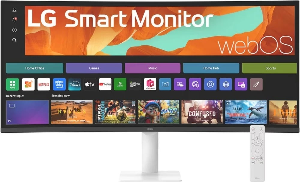 Monitor LG 34U601SA-W, 34 inch, UWQHD, WebOS, i bardhë