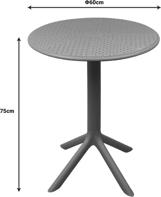 Tavolinë Merkon pp, ngjyrë e bardhë, D60x75cm