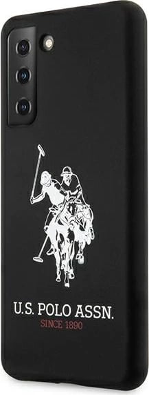 Mbështjellës U.S. Polo Assn. USHCS21SSLHRBK për Samsung Galaxy S21, silikon, i zi