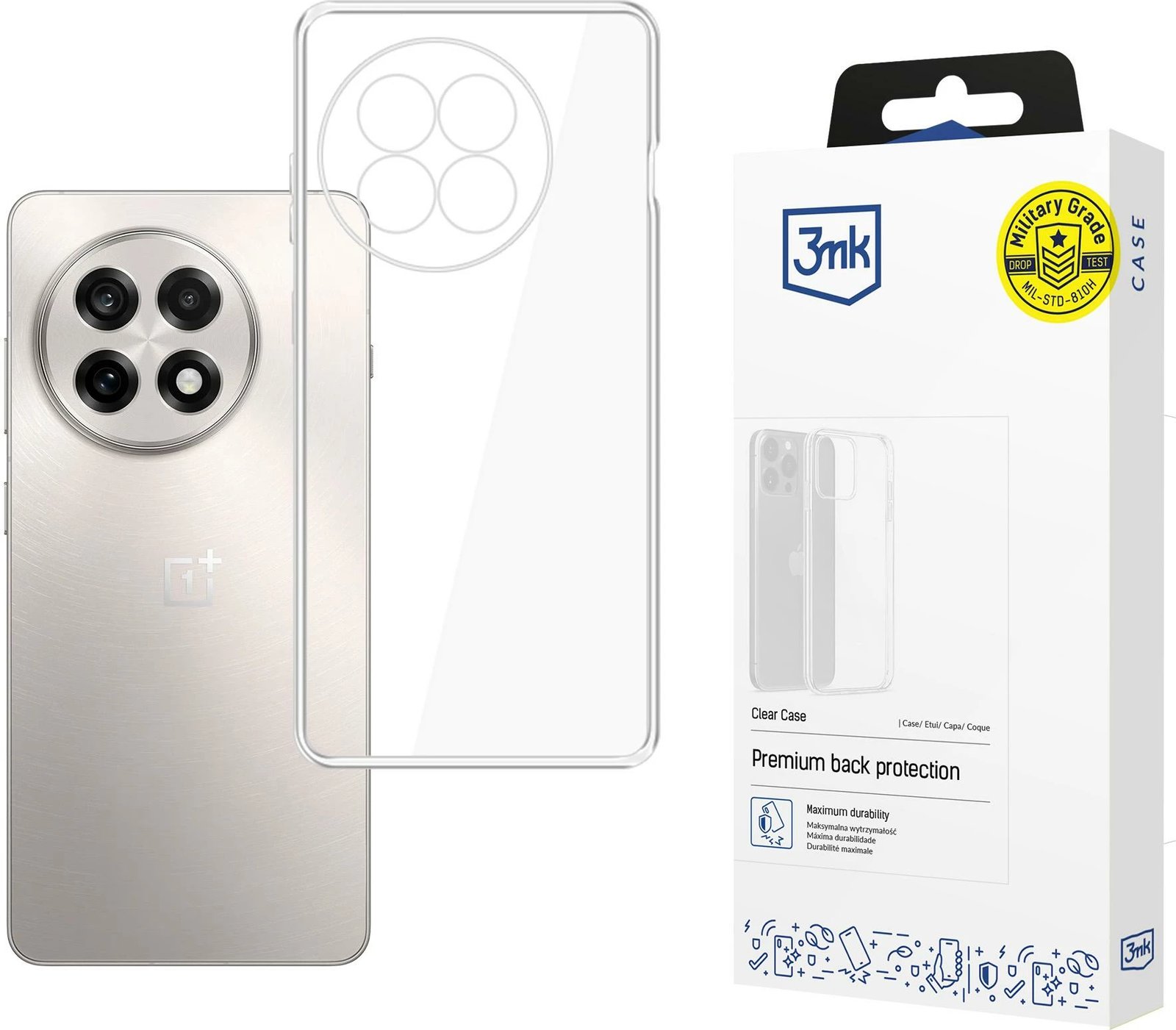 Mbështjellës 3mk Clear Case për OnePlus 13R/ACE 5, transparent