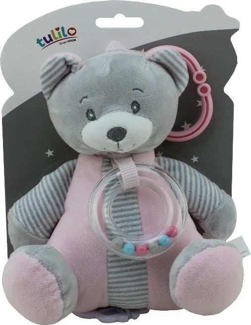 Kuti muzikore Tulilo arush lodër 18 cm, gri/rozë