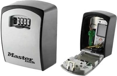 Kasë Master Lock 3ZM032 për çelësa me kod, e zezë/gri, XL