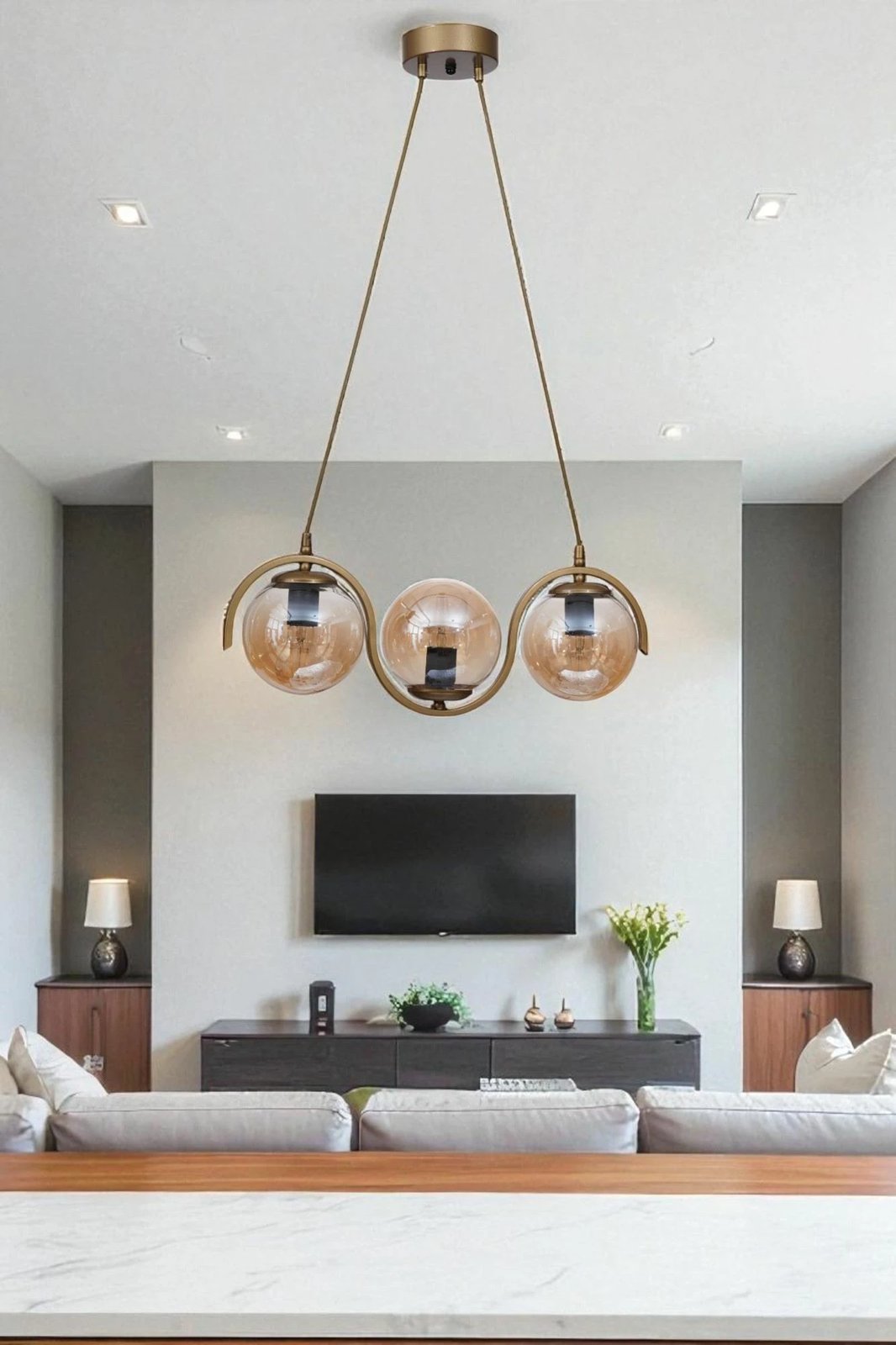 Llambadar Opviq, 9011-1, ngjyrë mjaltë dhe ari