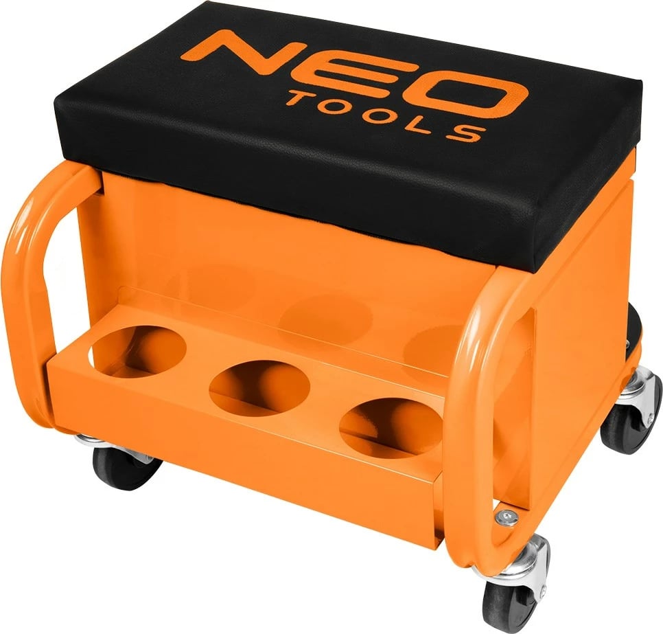Stol pune me rrota NEO TOOLS 11-605, me sirtarë për vegla, portokalli