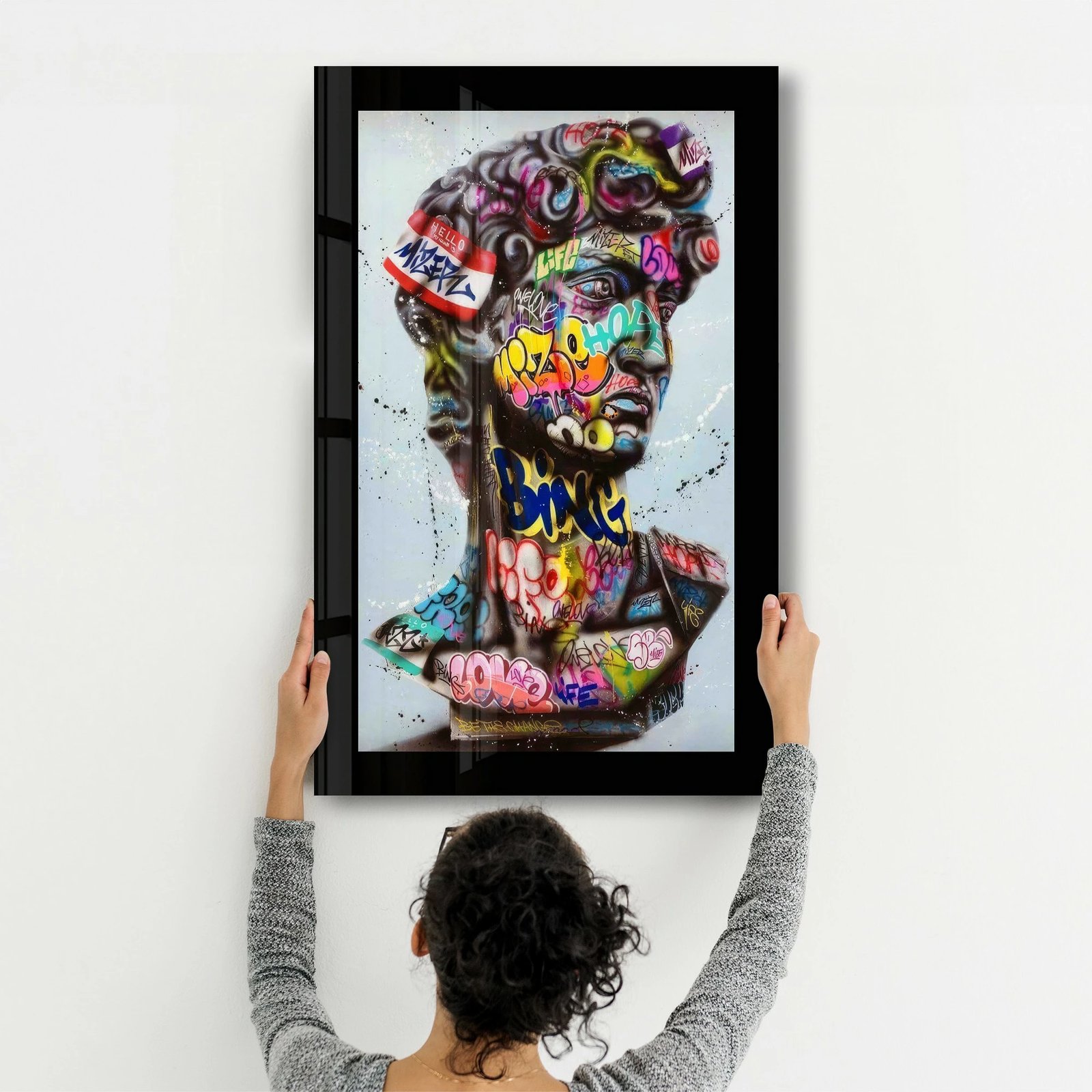 Pikturë dekorative prej xhami të temperuar, shumëngjyrëshe, SPR-1134, 46x72cm