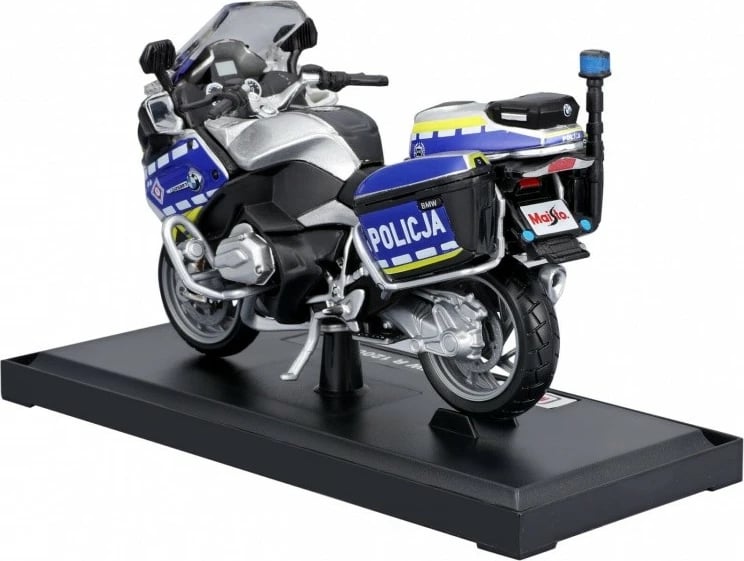 Model motoçiklete metalike Maisto Poland Police 1:18, zi/blu/argjend