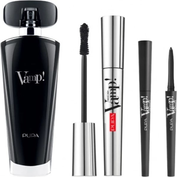 Pupa Kit Eau De Parfum Black + Vamp! Mascara + Vamp! Eye Pencil