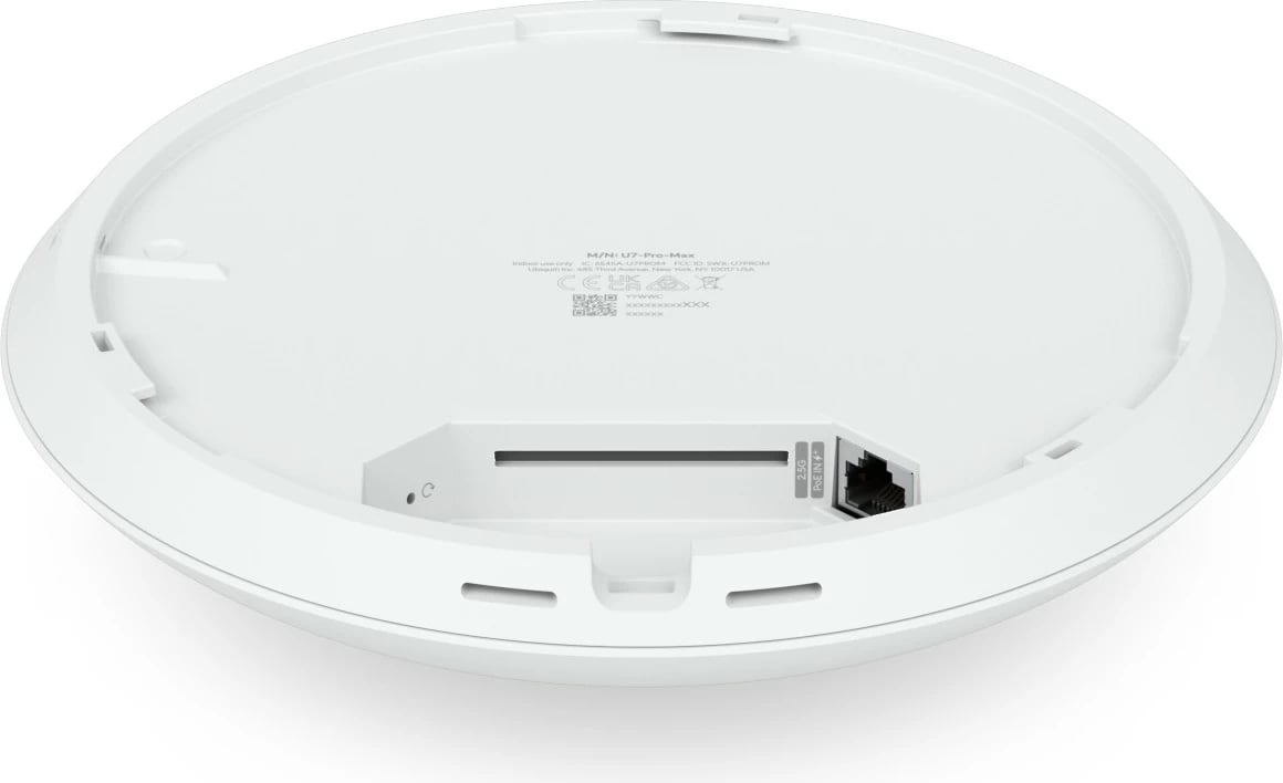 Access Point Ubiquiti U7 Pro Max, 5700 Mbit/s, 2.4 GHz, 5 GHz, 6 GHz, e bardhë