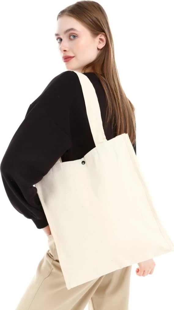 Çantë tote Zoozie Bags, krem, 47x36x8cm