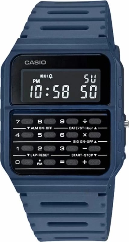 Orë dore CASIO për meshkuj, navy blue