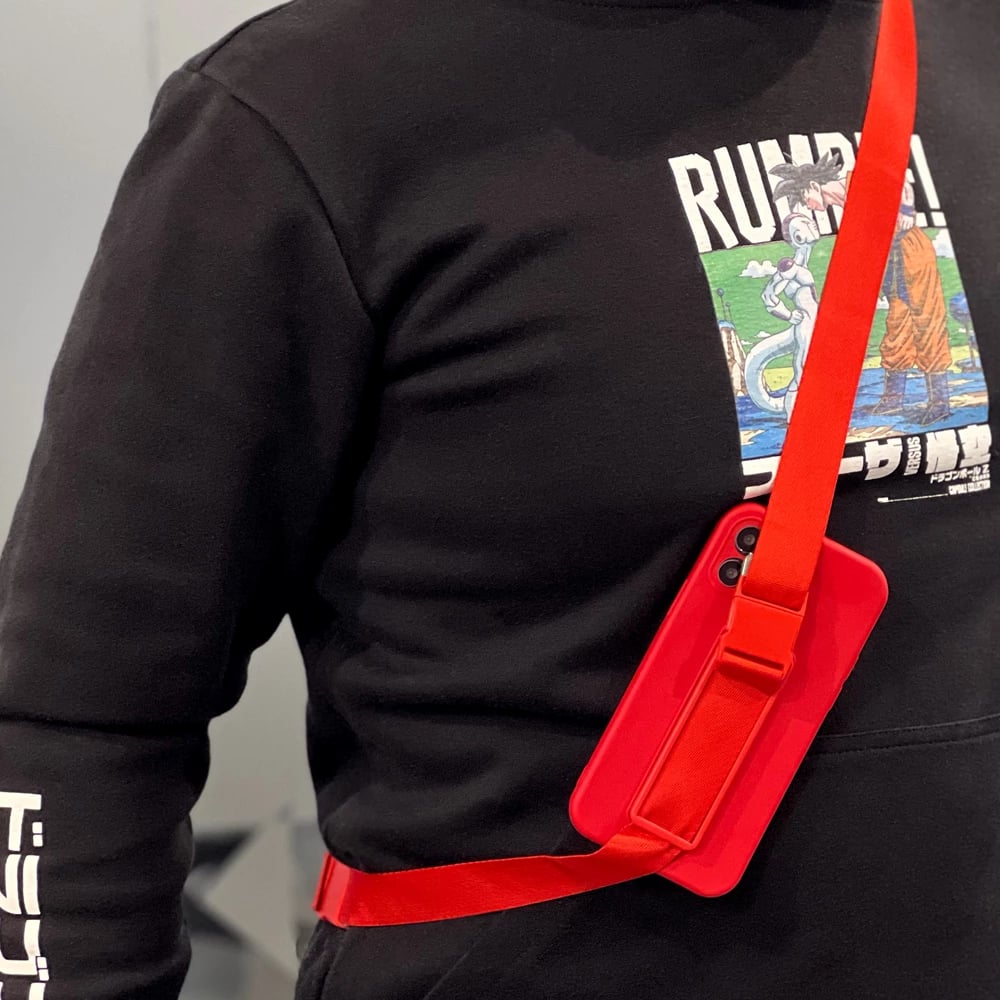 Mbështjellës Hurtel Rope case me litar për Samsung Galaxy S20+, Kuq