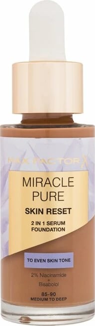 Fondatinë për femra Max Factor Miracle Pure Skin Reset 2in1 Serum Foundation 85-90 Medium To Deep, 30ml