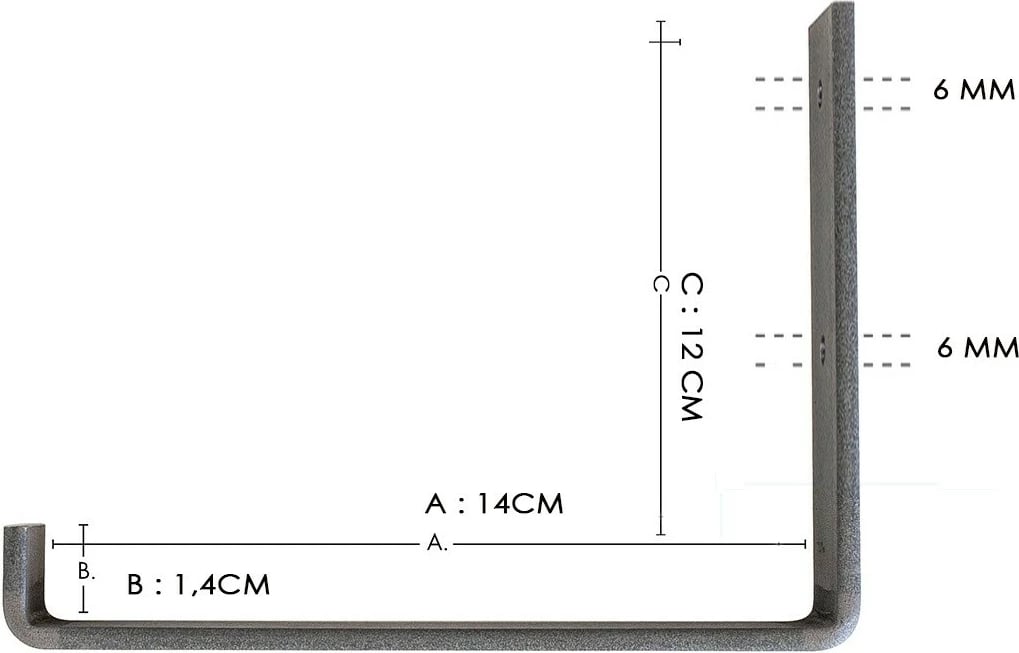 Raft dekorativ prej druri për mur, ngjyrë e zezë dhe arre, Hanah Home Lam010
