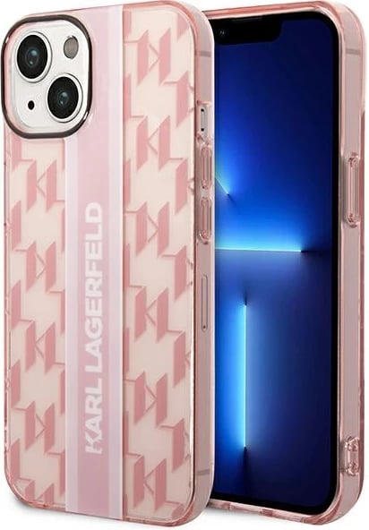 Mbështjellës Karl Lagerfeld Mono Vertical Stripe për iPhone 14 Plus 6.7", Rozë