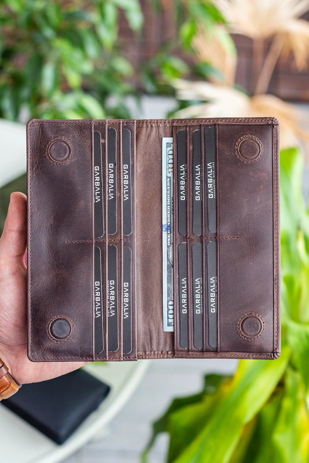 Portofol për burra, lëkurë e vërtetë, ngjyrë kafe, Zoozie Bags, Hamburg