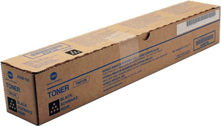 Toner, Konica Minolta, TN512K TN-512, rendiment deri 24,000 faqe, i zi, 1 copë