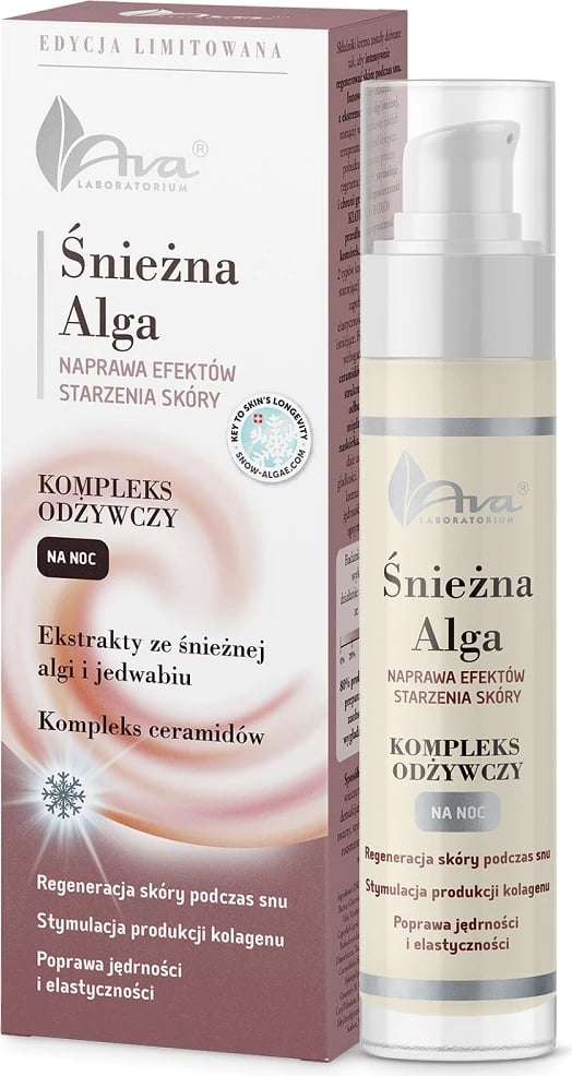 Krem nate për fytyrë për femra Ava Laboratorium Snow Algae Nourishing Night Complex 50ml