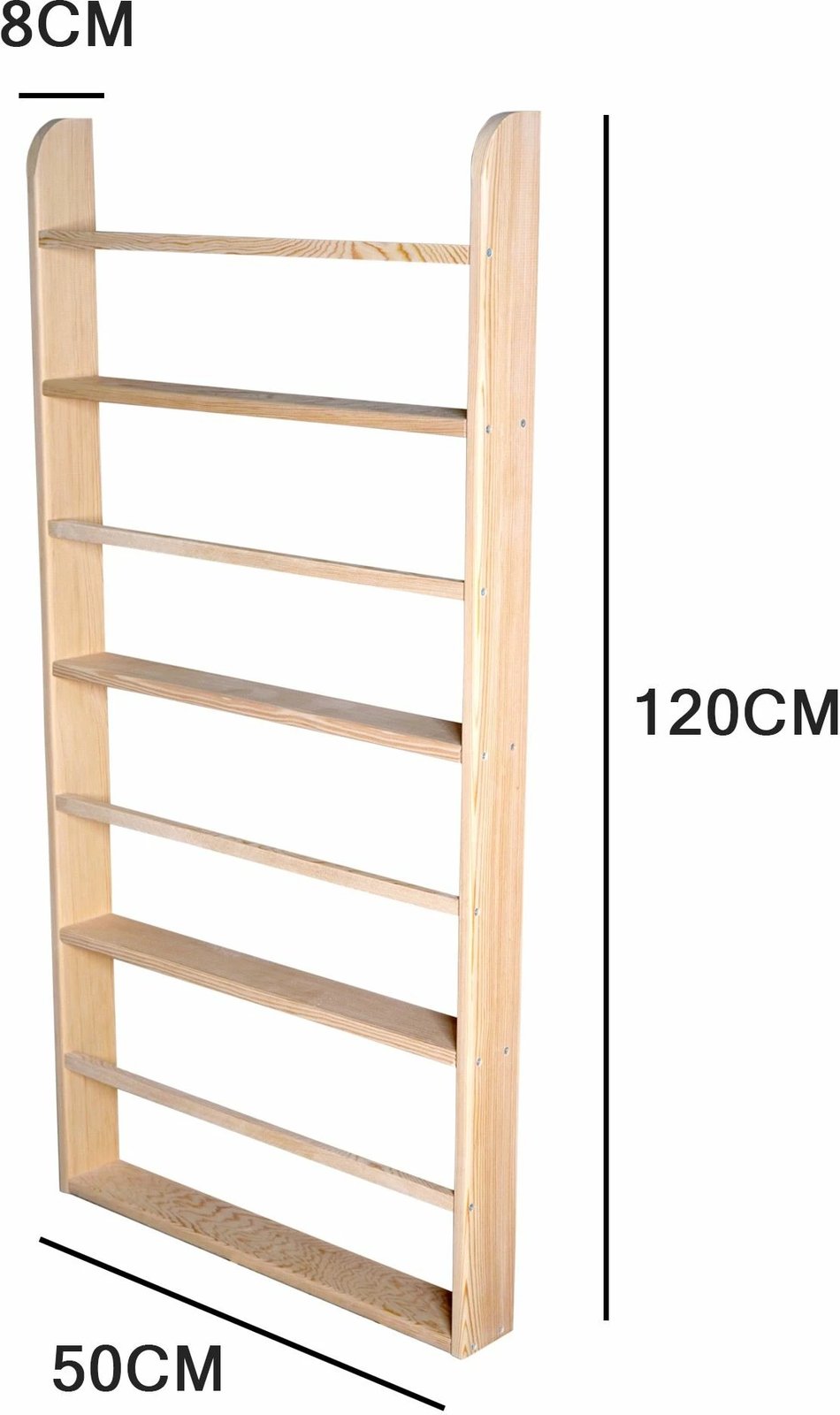 Raft librash Hanah Home, BLTYZ-AKTV033, ngjyrë lisi, 10 copë