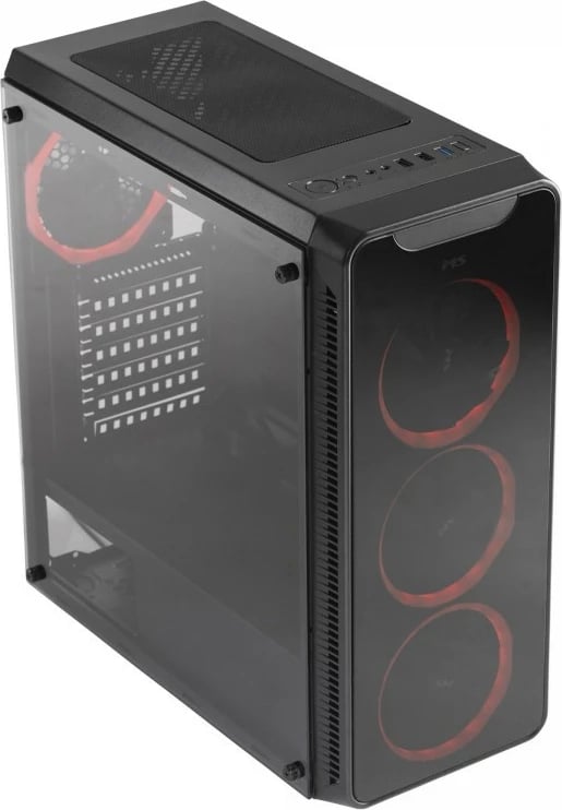Kasë MS Armor V700, Midi Tower, xham i temperuar, 4 ventilatorë RGB, e zezë