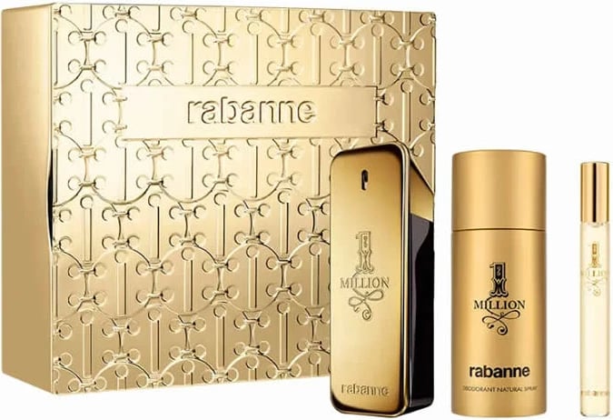 Eau de Toilette set Paco Rabanne 1 Million për meshkuj, 100ml, 3 copë