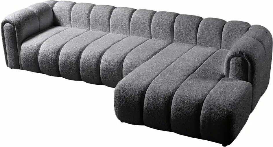 Këndare Atelier del Sofa, N-Line, e djathtë, ngjyrë gri e errët