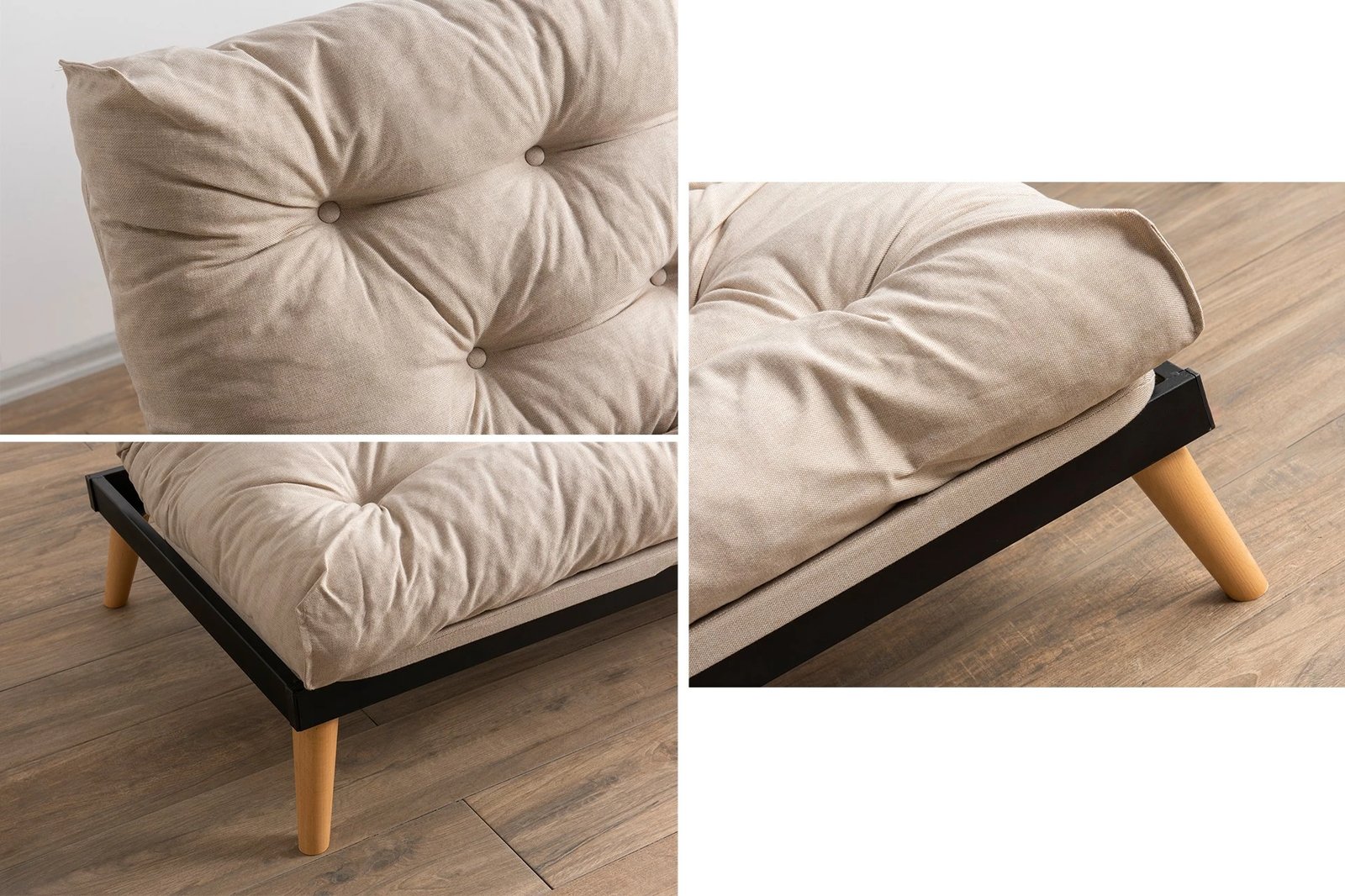Divan-krevat 3 vende, Atelier del Sofa, Saki, krem