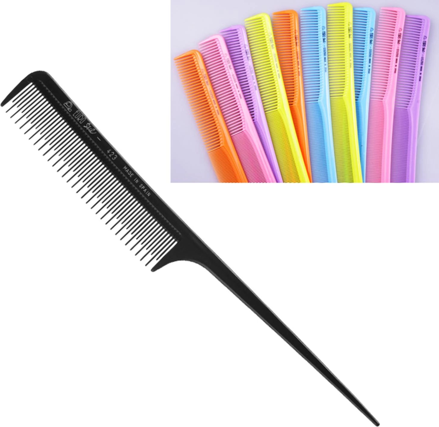 Pua plastike për flokë Eurostil 20.5cm unisex ngjyra të ndryshme 1 copë