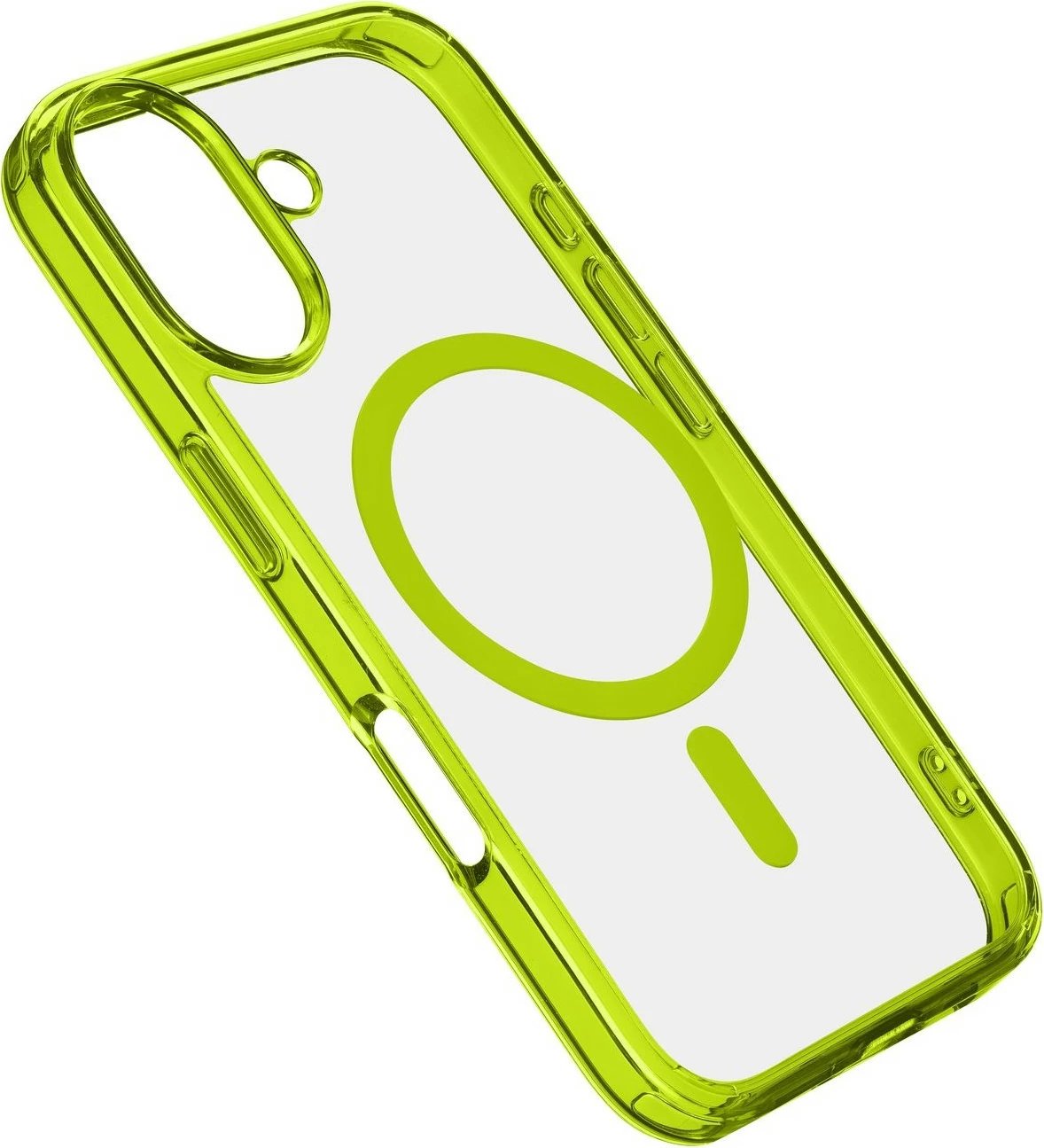 Mbështjellës Cellularline Iconic Mag për iPhone 16, MagSafe, 6.1", lime