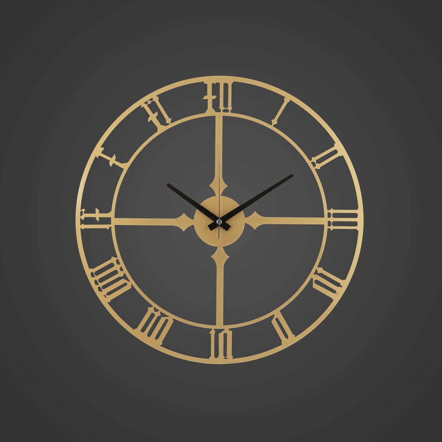 Orë muri dekorative metalike, Wallity, Rome, ngjyrë ari