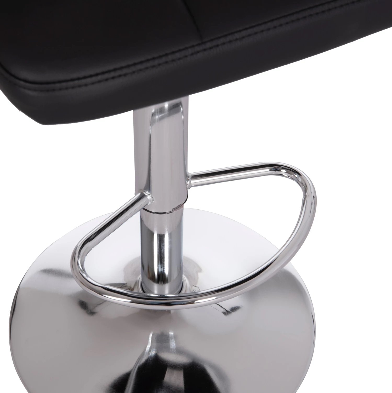 Karrige për bar rrotulluese DIANA, lëkurë PU e zezë, metal krom, FH202.21, 44x52x109cm, set prej 2 copë