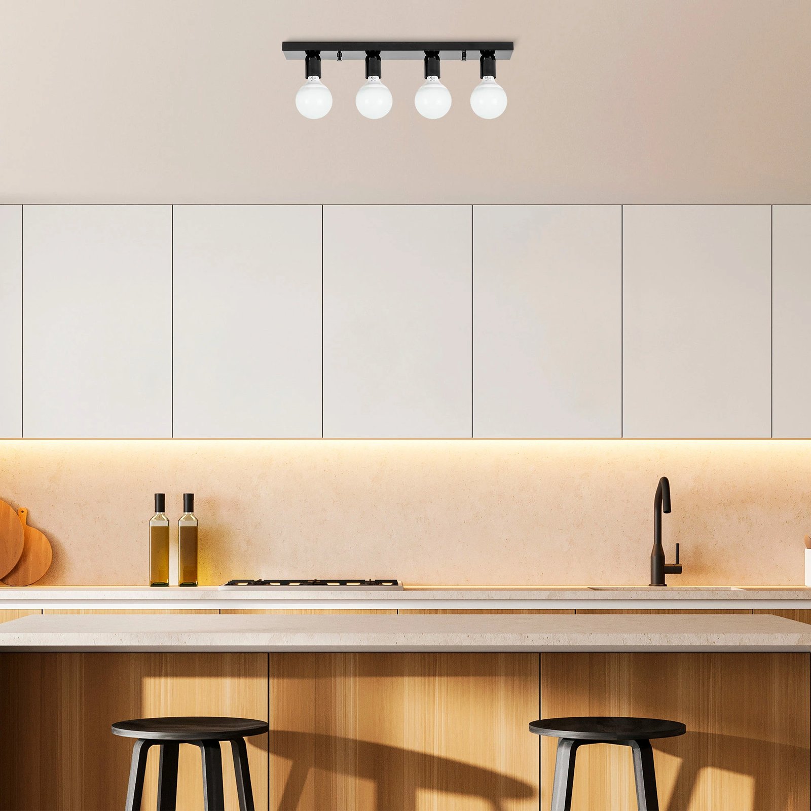 Llambë varëse moderne, Opviq Mirro - 12230, e zezë dhe e bardhë