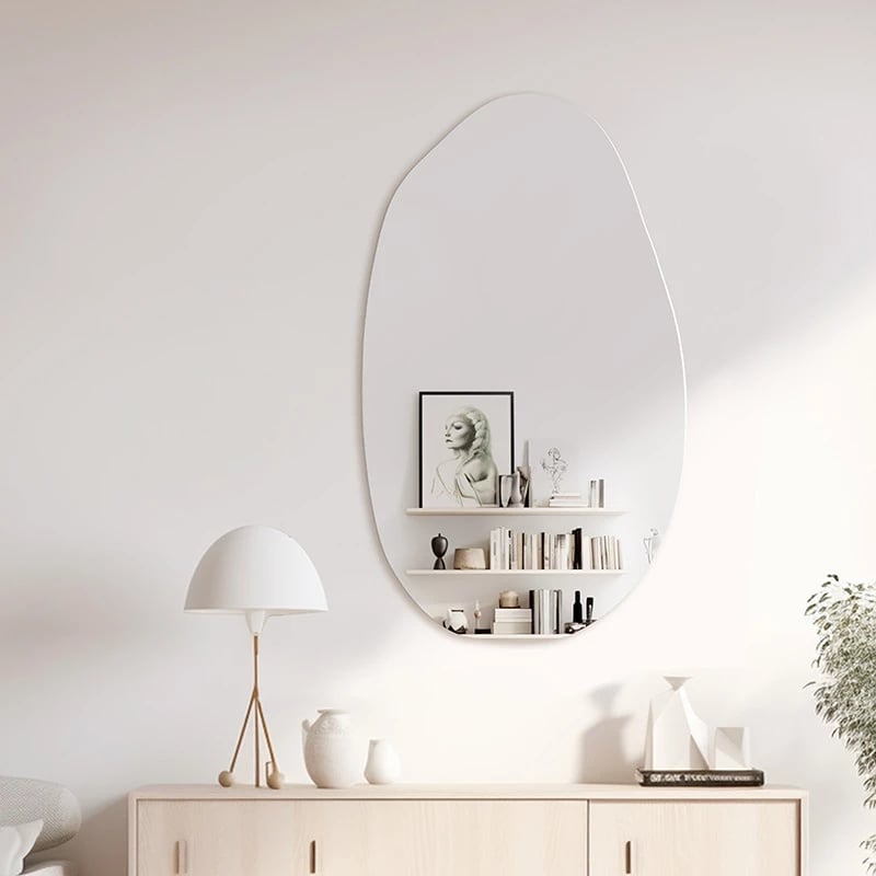 Pasqyrë pa kornizë, e zezë, 50x1.2x85cm