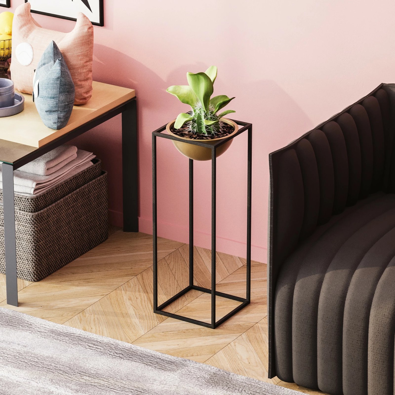 Vazo dekorative, e zezë dhe ari, Evila Originals, GED-021-A