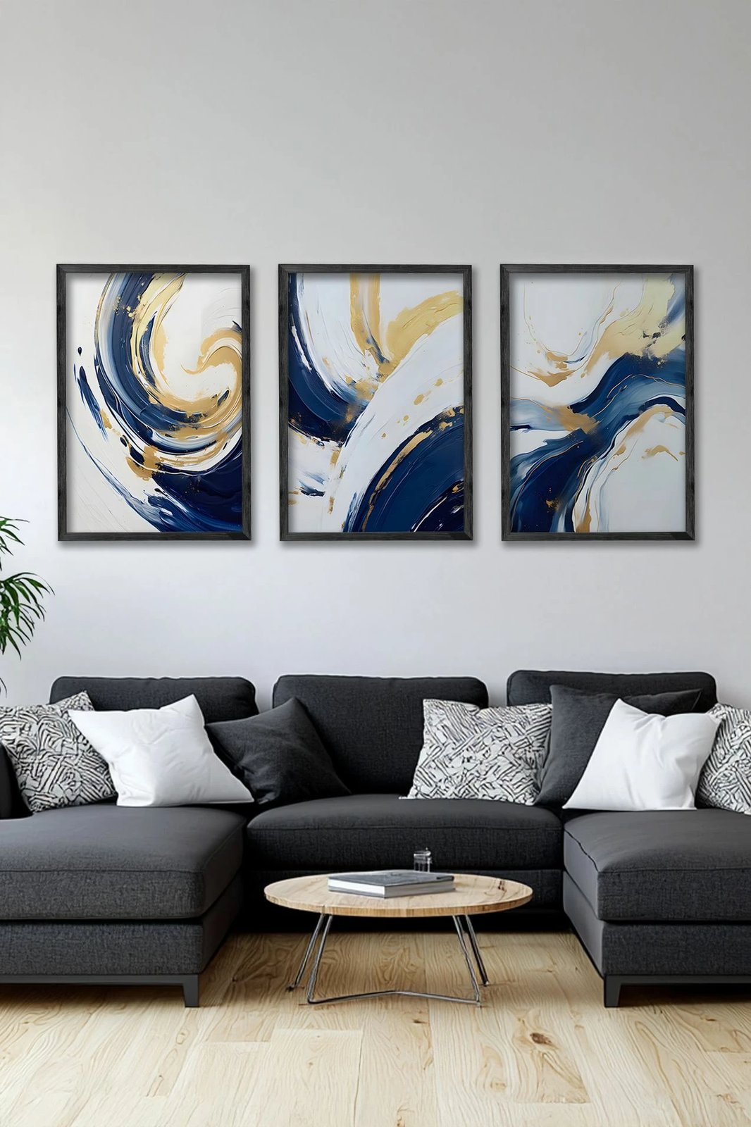 Pikturë dekorative me kornizë (3 copë), Wallity, Ersy3Syhcrv54