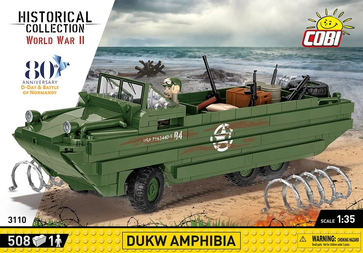 Set lodrash ndërtimi Cobi Klocki DUKW Amphibia, 508 pjesë, Jeshile Set lodrash ndërtimi Cobi Klocki DUKW Amphibia, 508 pjesë, Jeshile