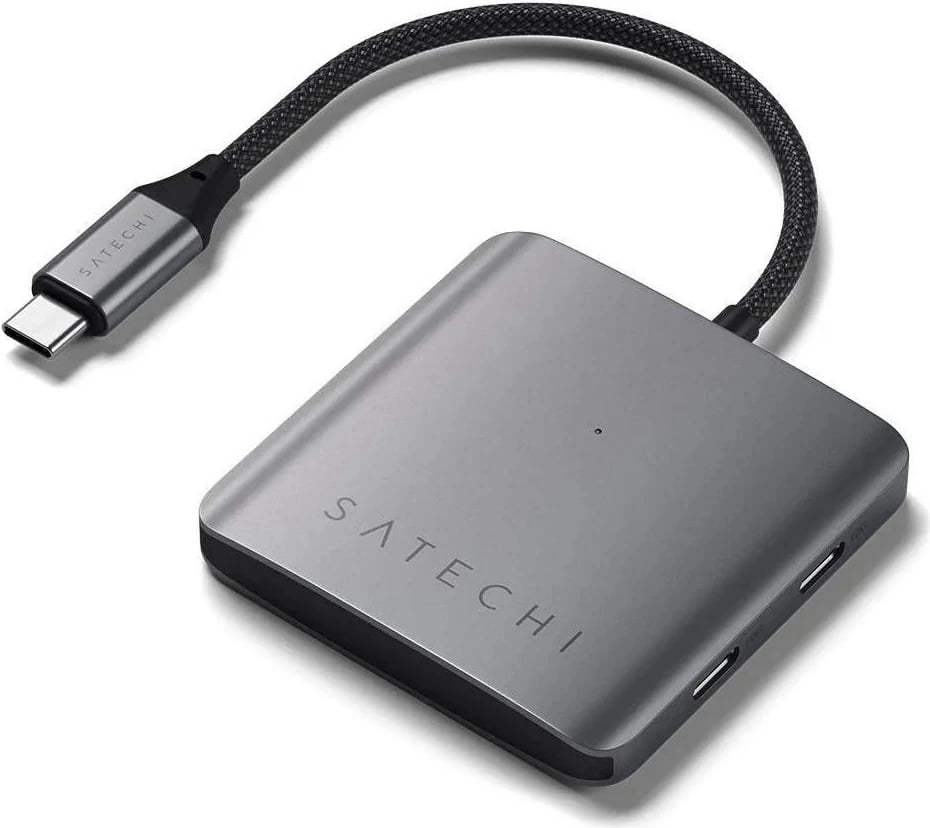 Hub Satechi me Power Delivery, 4x USB-C 3.2, Gri