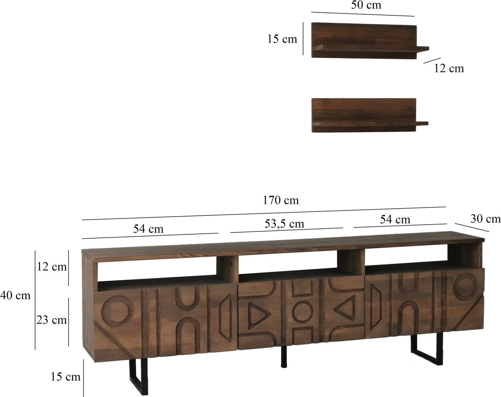 Komodë TV Hanah Home, Aristo, ngjyrë arre