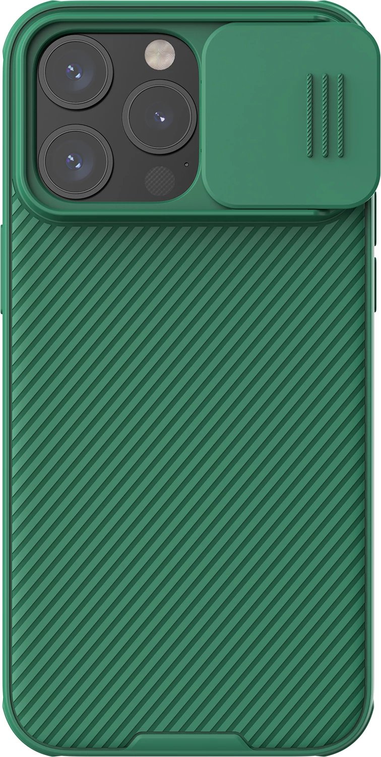 Mbështjellës Nillkin CamShield Pro Magnetic për iPhone 15 Pro Max, me kapak kamere, i gjelbër