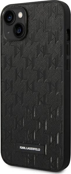 Mbështjellës Karl Lagerfeld KLHCP14MSAKLHPK për iPhone 14 Plus 6.7", Saffiano Mono Metal Logo, i zi