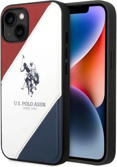 Mbështjellës U.S. Polo Assn. USHCP14MPSO3 për iPhone 14 Plus 6.7", Tricolor, Bardhë