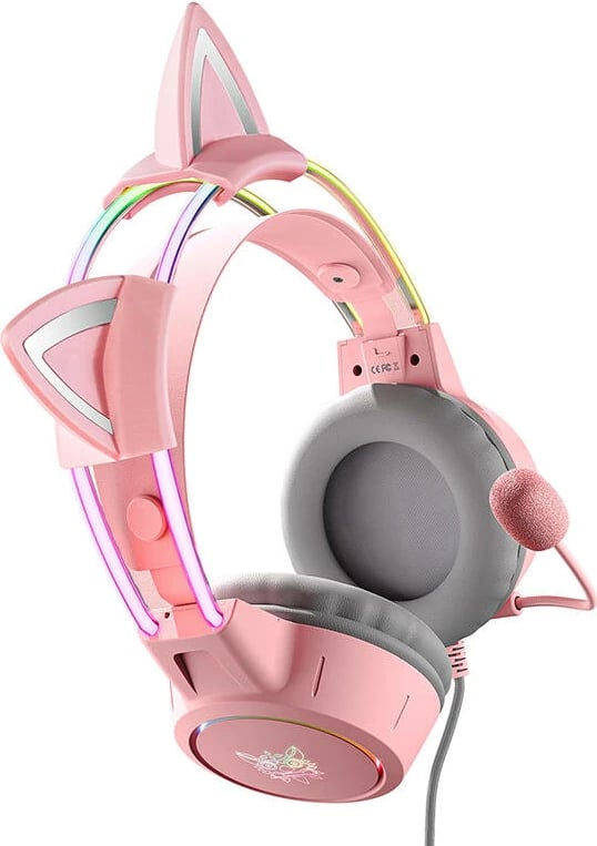 Kufje gaming ONIKUMA X15Pro me mikrofon, me veshë mace, Rozë Kufje gaming ONIKUMA X15Pro me mikrofon, me veshë mace, Rozë