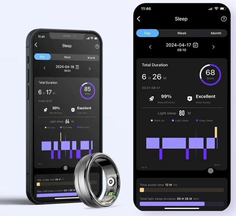 Unazë smart RUBICON për meshkuj, argjend/ari